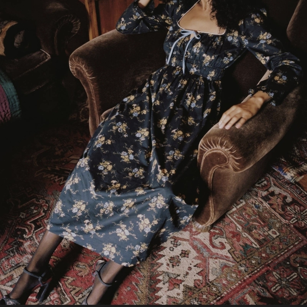 Floral Long Sleeve Maxi Dress